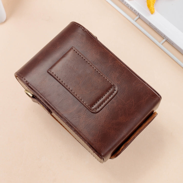 Full Body Leather Camera Case Bag with Strap for FUJIFILM X100VI (Coffee)