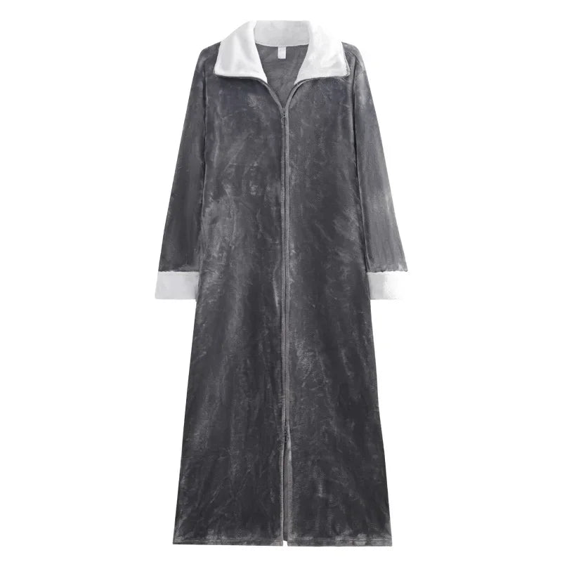 Full-Length Zip Dressing Gown