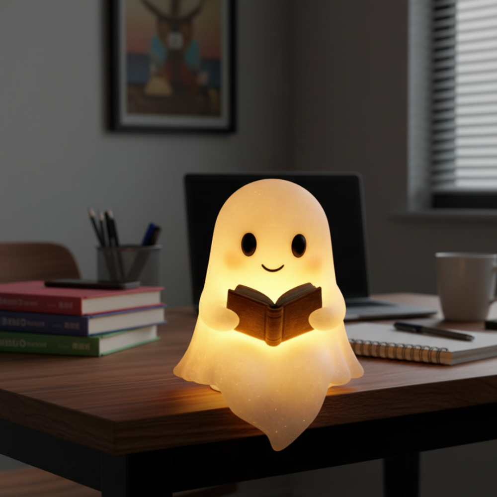 Ghost Night Light for Kids – LED Bedside Lamp with Warm, Soft Light