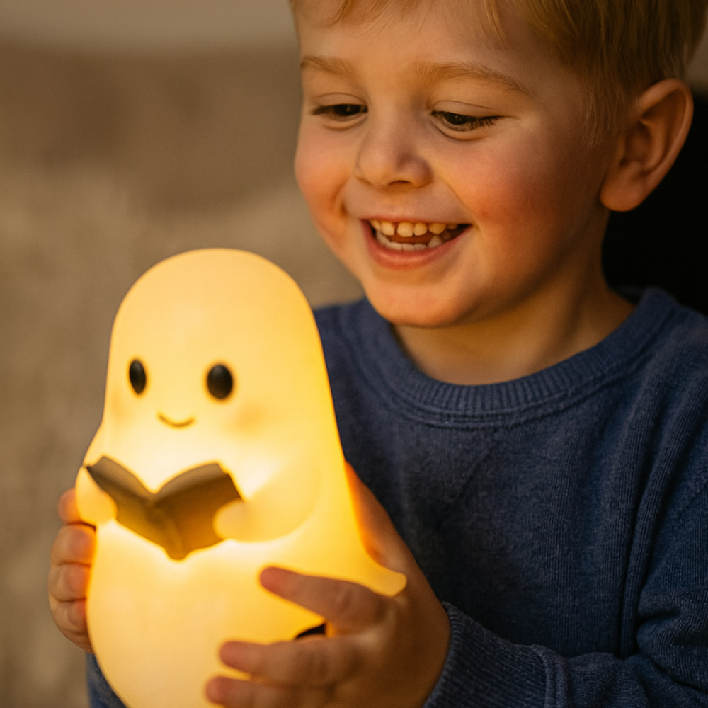 Ghost Night Light for Kids – LED Bedside Lamp with Warm, Soft Light
