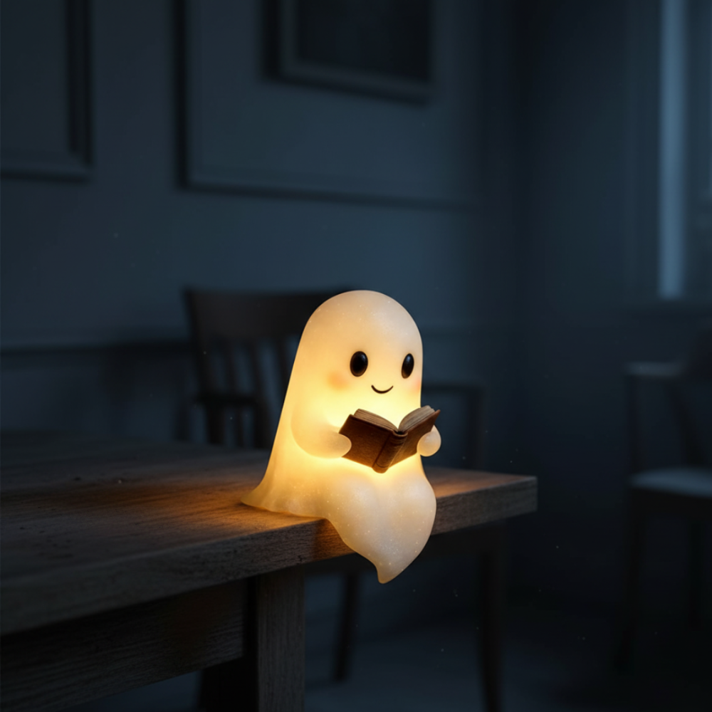 Ghost Night Light for Kids – LED Bedside Lamp with Warm, Soft Light