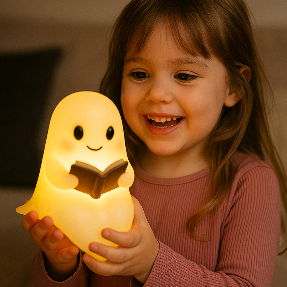 Ghost Night Light for Kids – LED Bedside Lamp with Warm, Soft Light