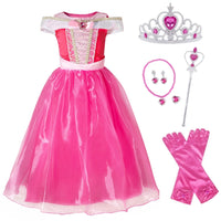 Girls' Pink Princess Halloween Costume Carnival Set