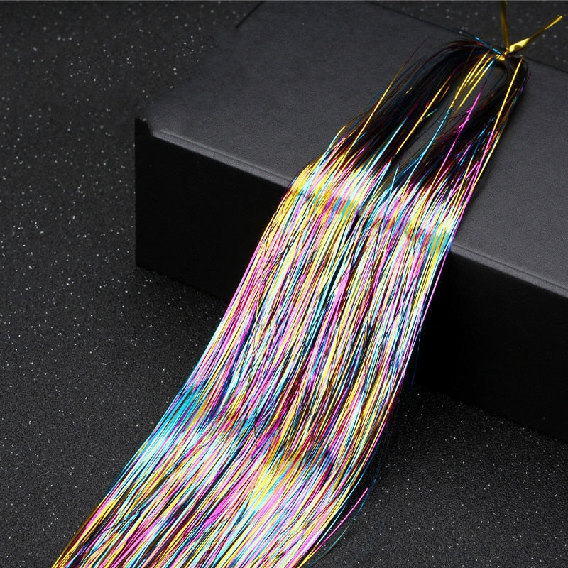 Glitter Tinsel Hair Extensions for Effortless Style