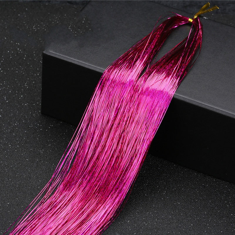 Glitter Tinsel Hair Extensions for Effortless Style