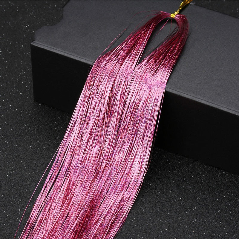 Glitter Tinsel Hair Extensions for Effortless Style