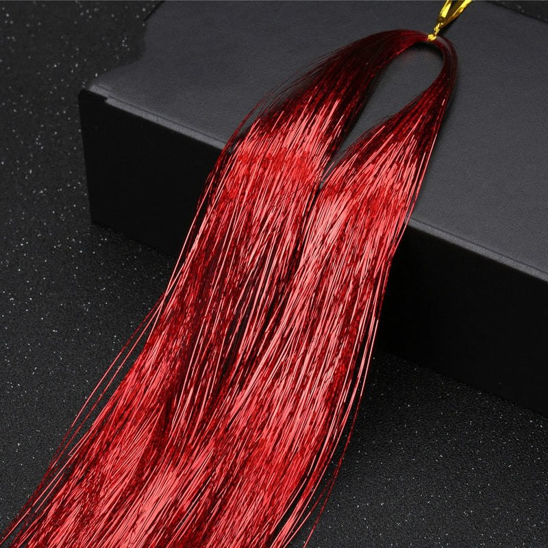 Glitter Tinsel Hair Extensions for Effortless Style