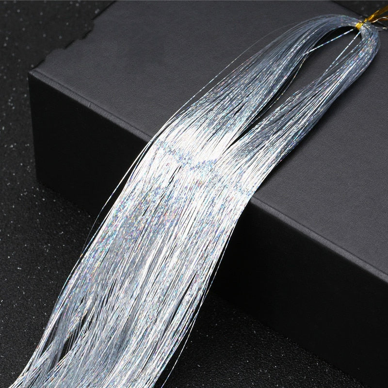 Glitter Tinsel Hair Extensions for Effortless Style