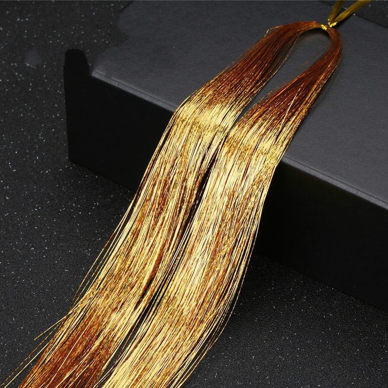 Glitter Tinsel Hair Extensions for Effortless Style