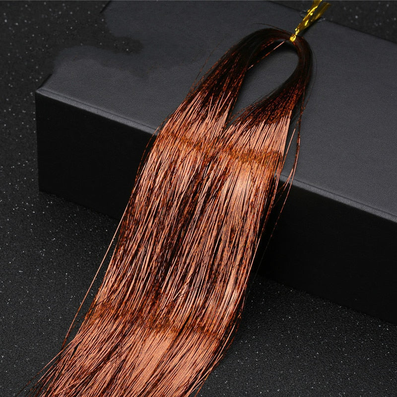 Glitter Tinsel Hair Extensions for Effortless Style