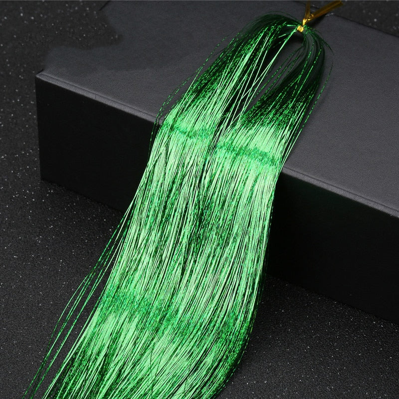 Glitter Tinsel Hair Extensions for Effortless Style