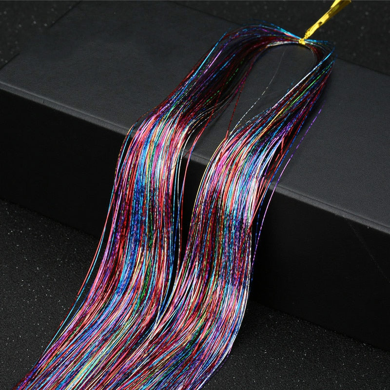 Glitter Tinsel Hair Extensions for Effortless Style
