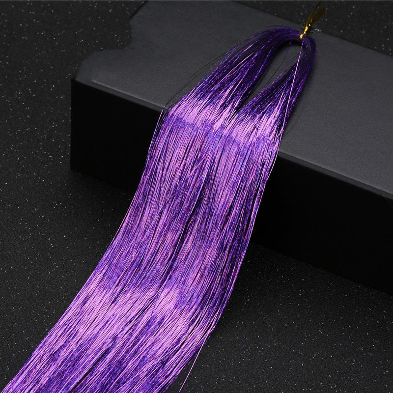 Glitter Tinsel Hair Extensions for Effortless Style