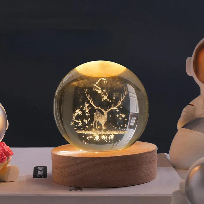 Glowing Moon Crystal Ball