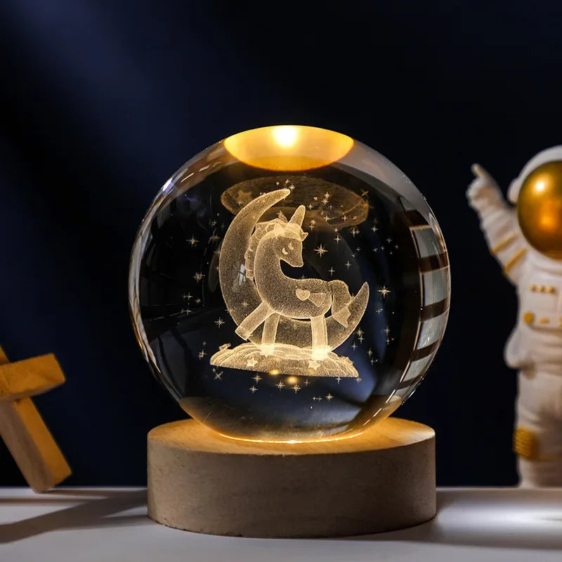 Glowing Moon Crystal Ball