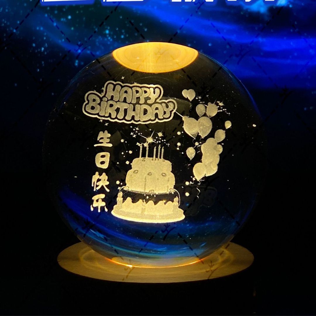 Glowing Moon Crystal Ball