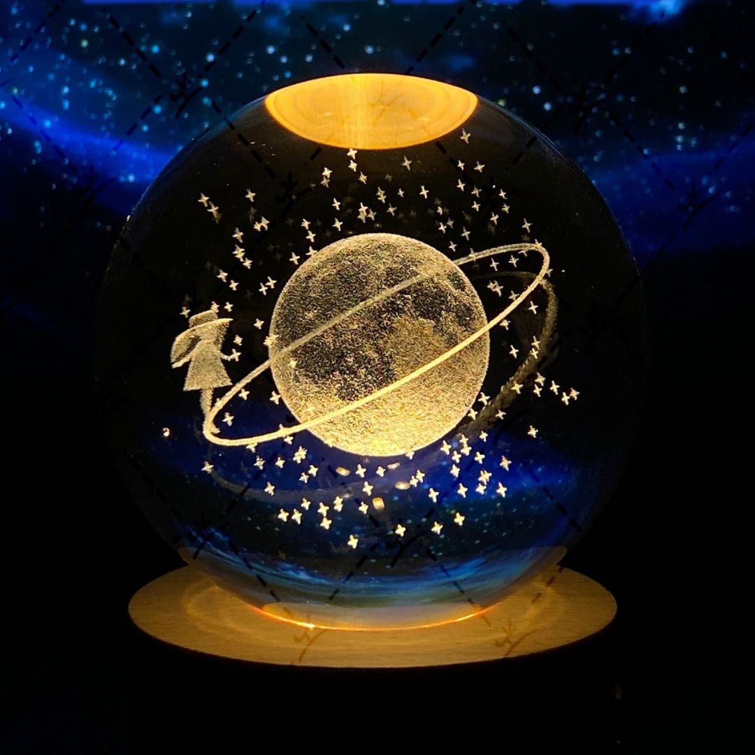 Glowing Moon Crystal Ball
