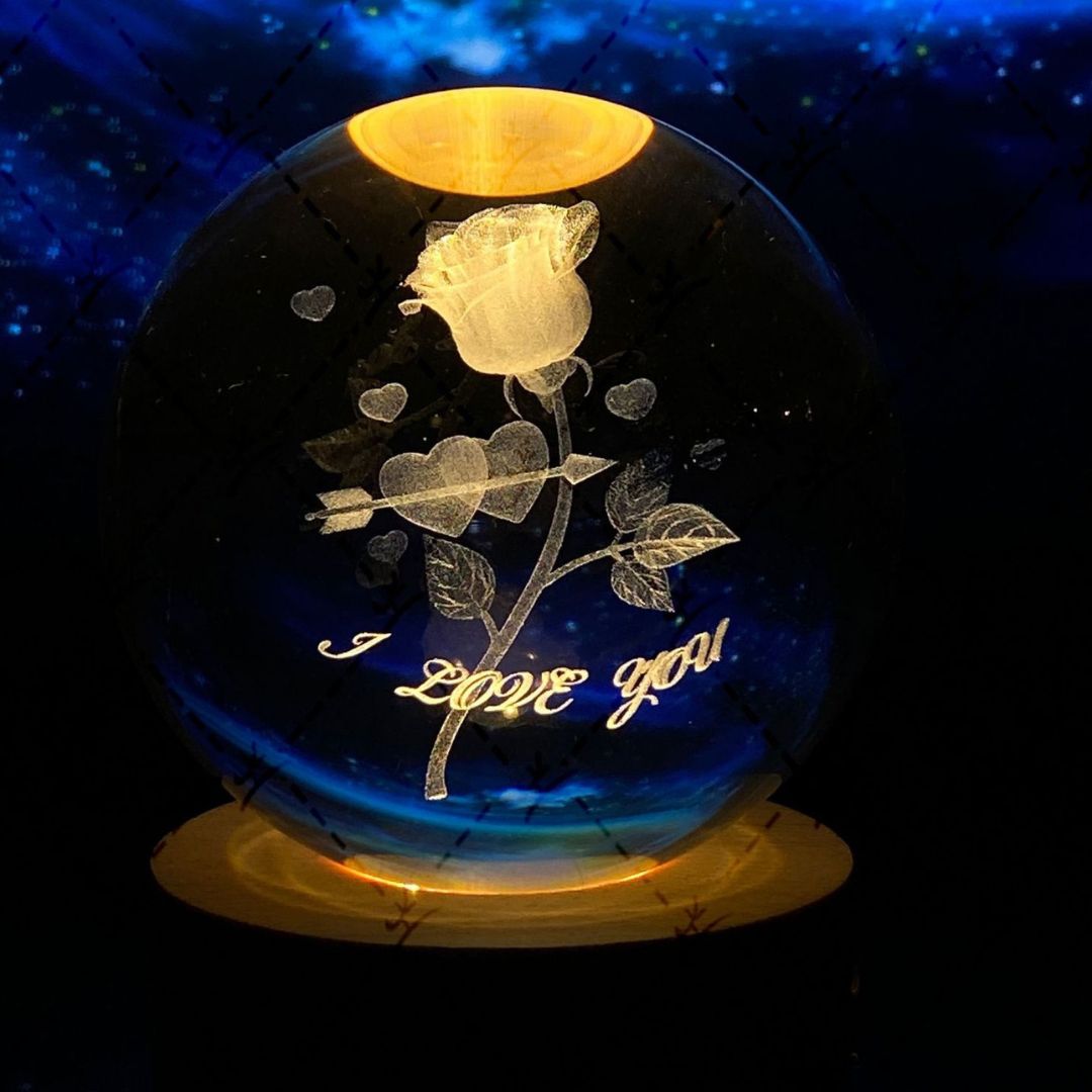 Glowing Moon Crystal Ball