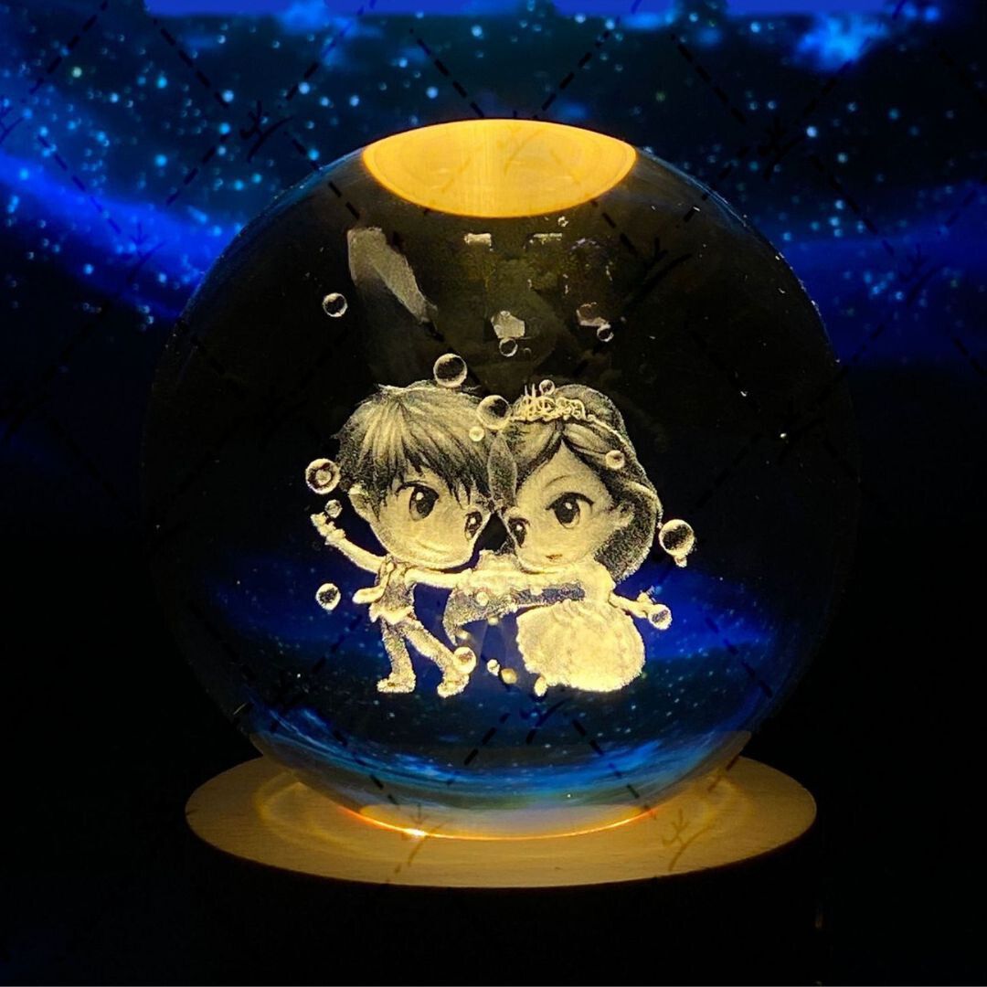 Glowing Moon Crystal Ball