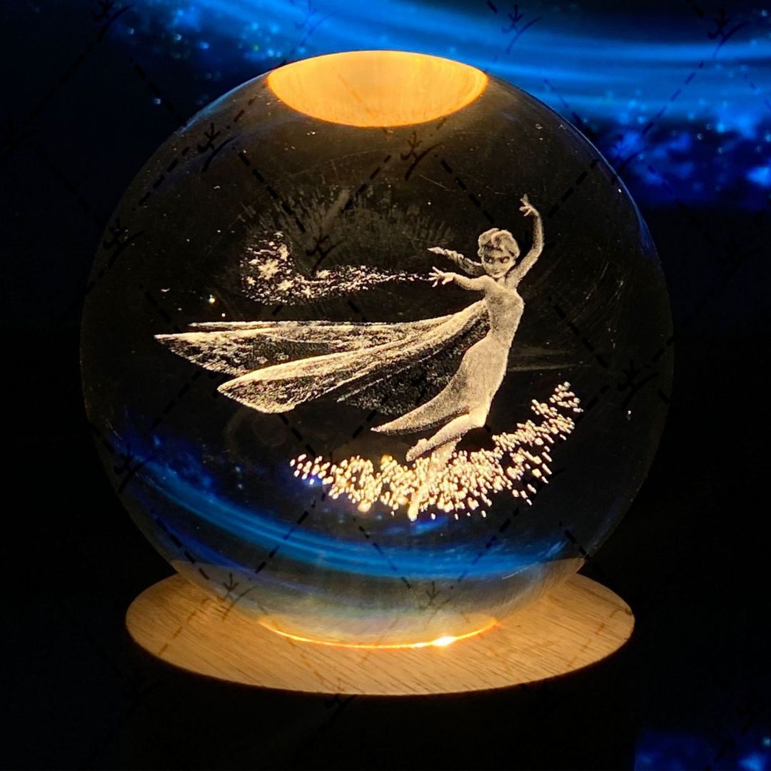 Glowing Moon Crystal Ball