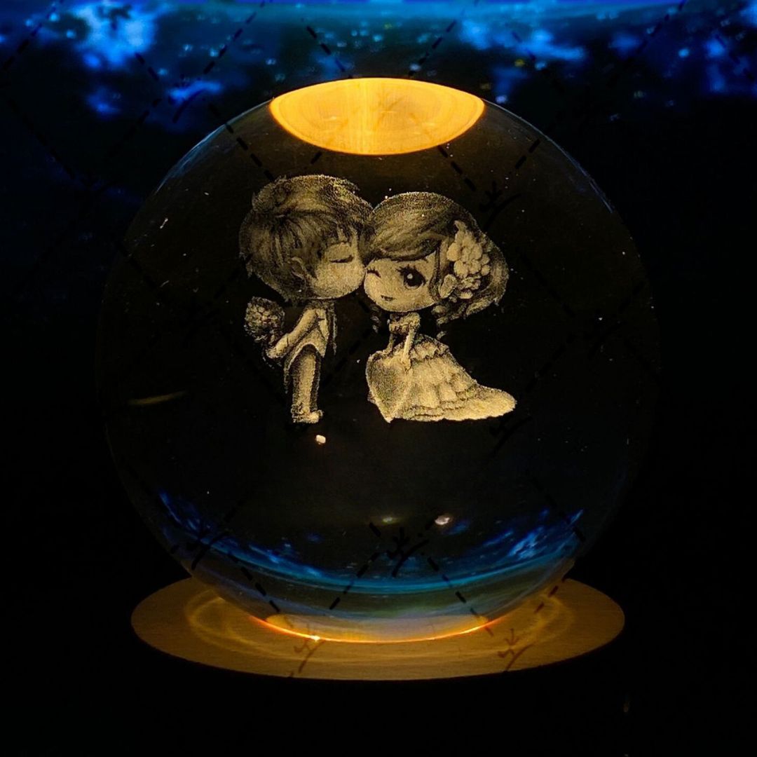 Glowing Moon Crystal Ball