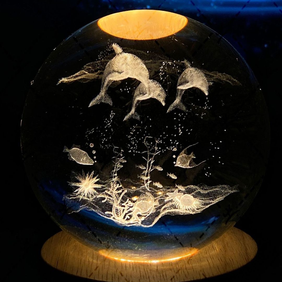 Glowing Moon Crystal Ball