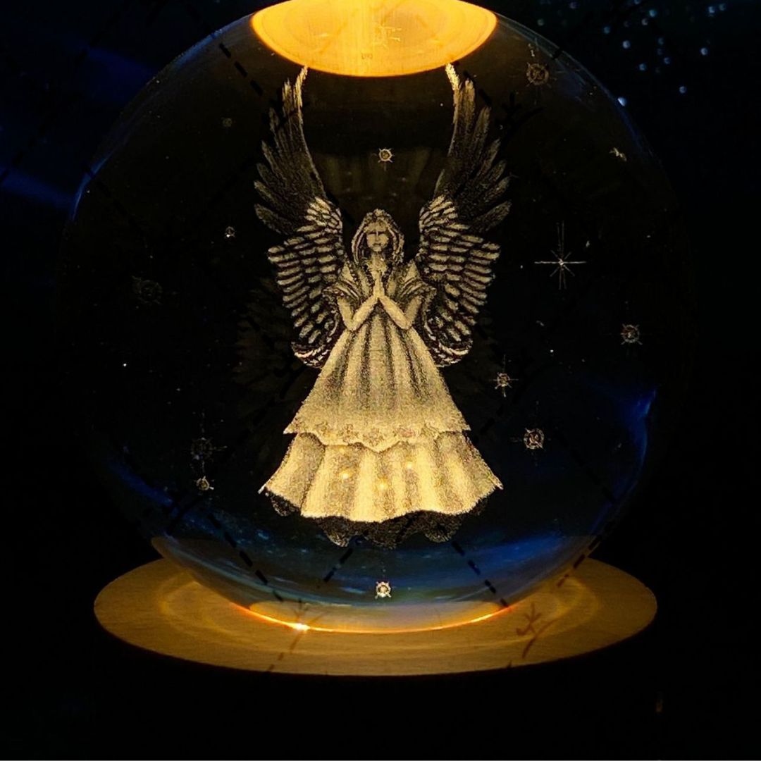Glowing Moon Crystal Ball