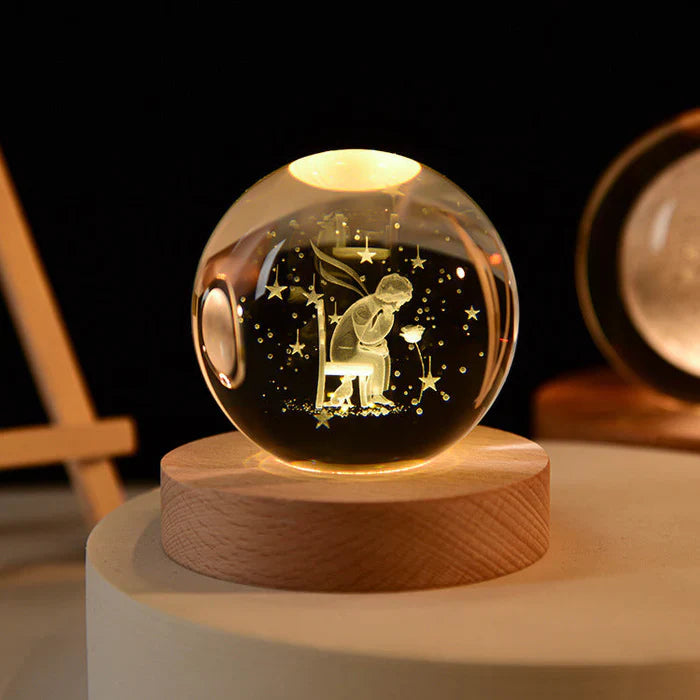Glowing Moon Crystal Ball