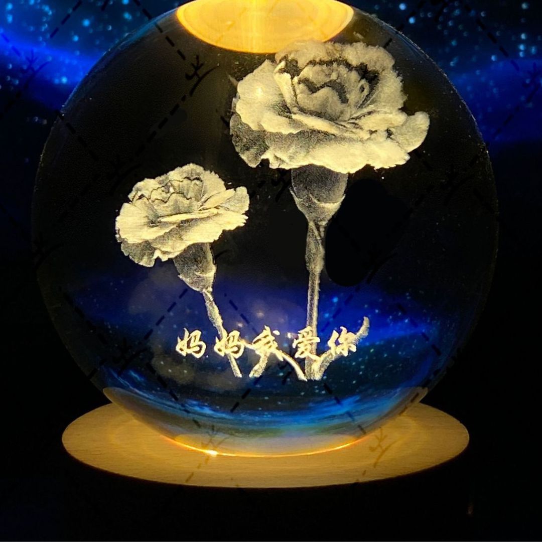 Glowing Moon Crystal Ball