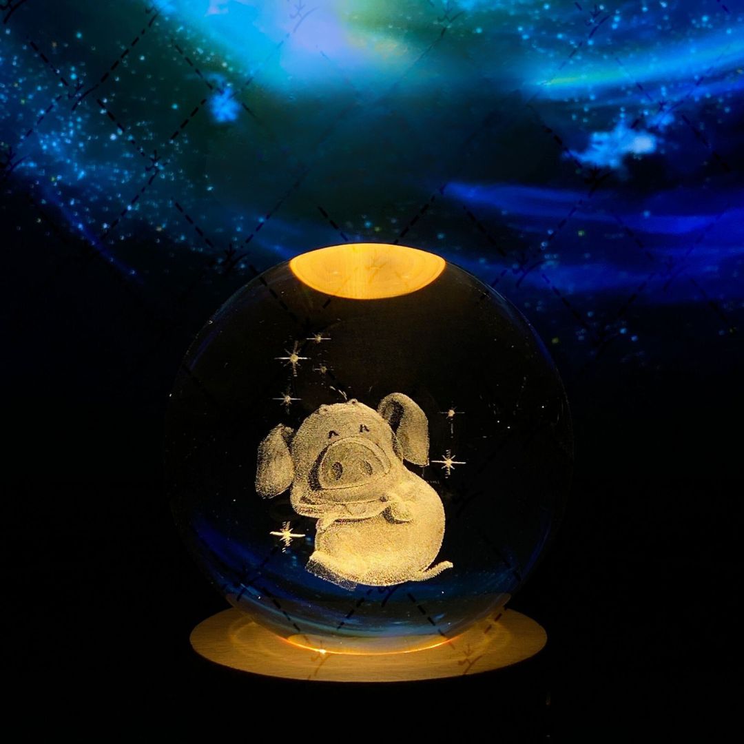 Glowing Moon Crystal Ball