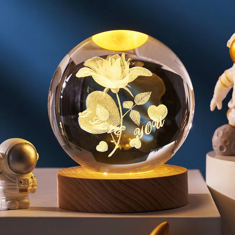 Glowing Moon Crystal Ball