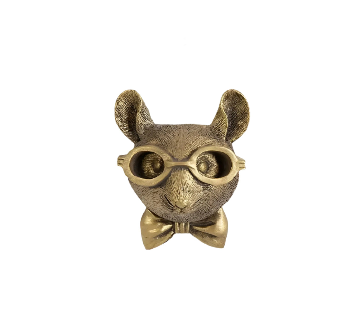 Gold Animal Head Wall Hook for Keys and Coats - Resin Decoration