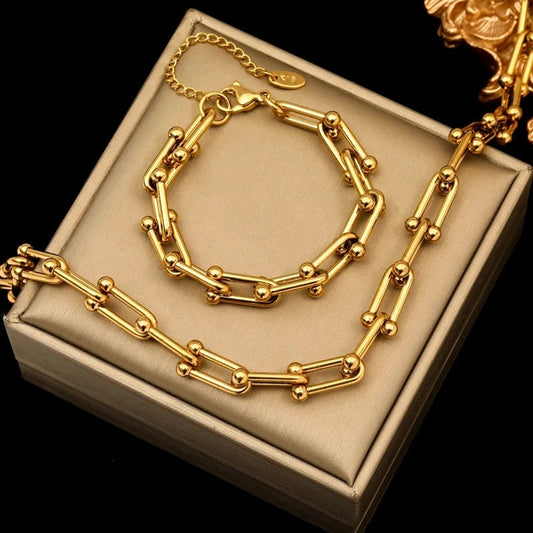 Gold Chain Jewelry Set