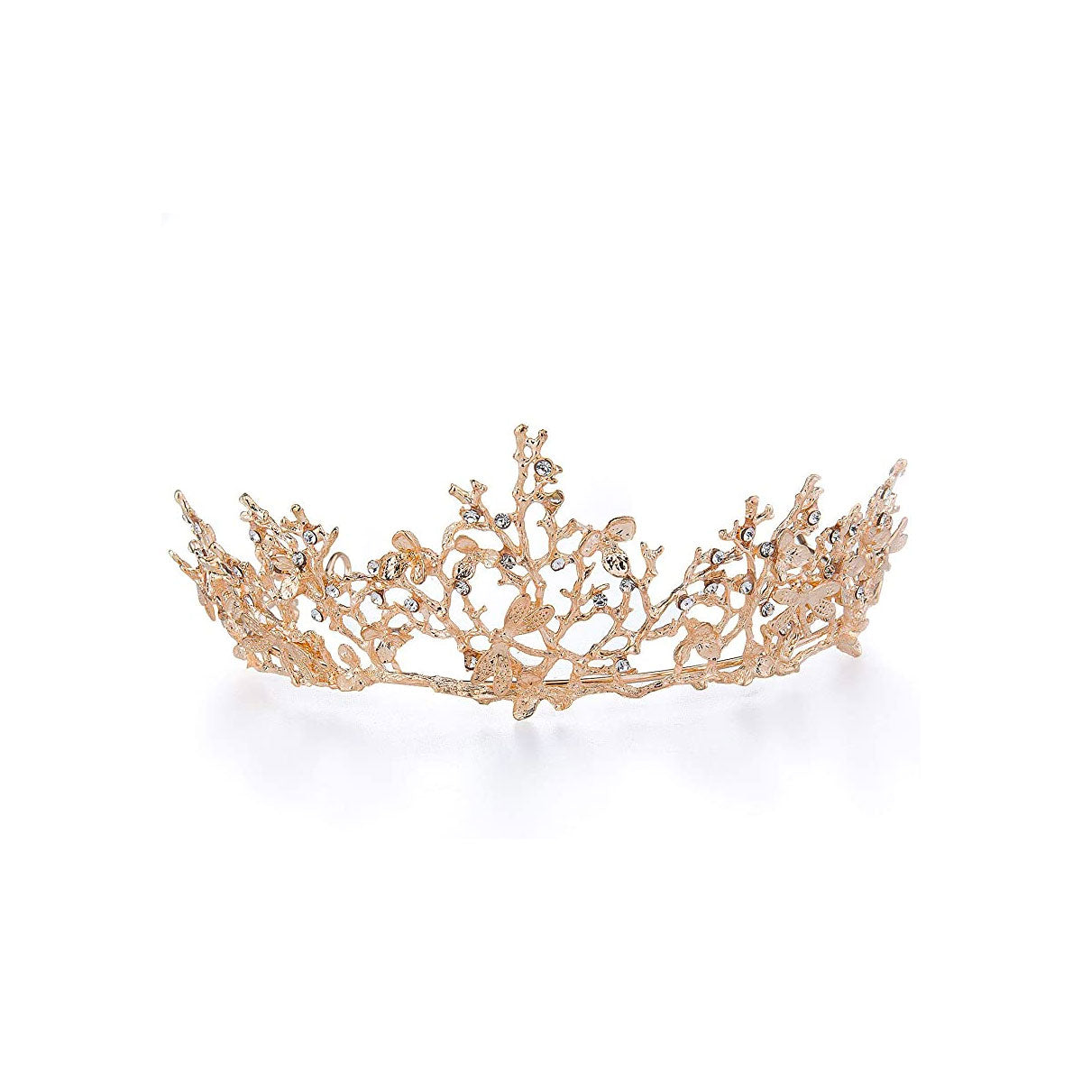 Gold Woodland Gatherer Crown with Dragonflies