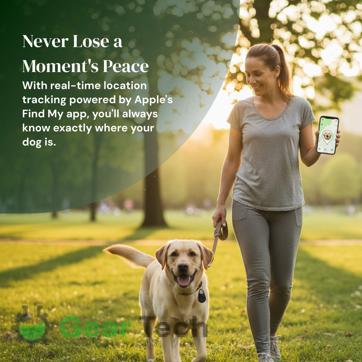 GPS Dog Tracker - Waterproof with Real-Time Location & Safety Zone Alerts for Outdoor Adventures