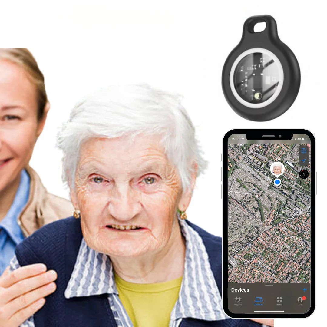 GPS Tracker for Seniors - Real-Time Monitoring, Waterproof & No Subscription Fees for Peace of Mind