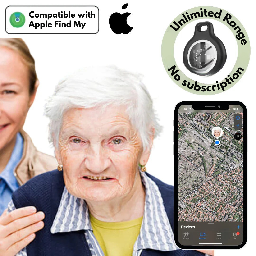 GPS Tracker for Seniors - Real-Time Monitoring, Waterproof & No Subscription Fees for Peace of Mind