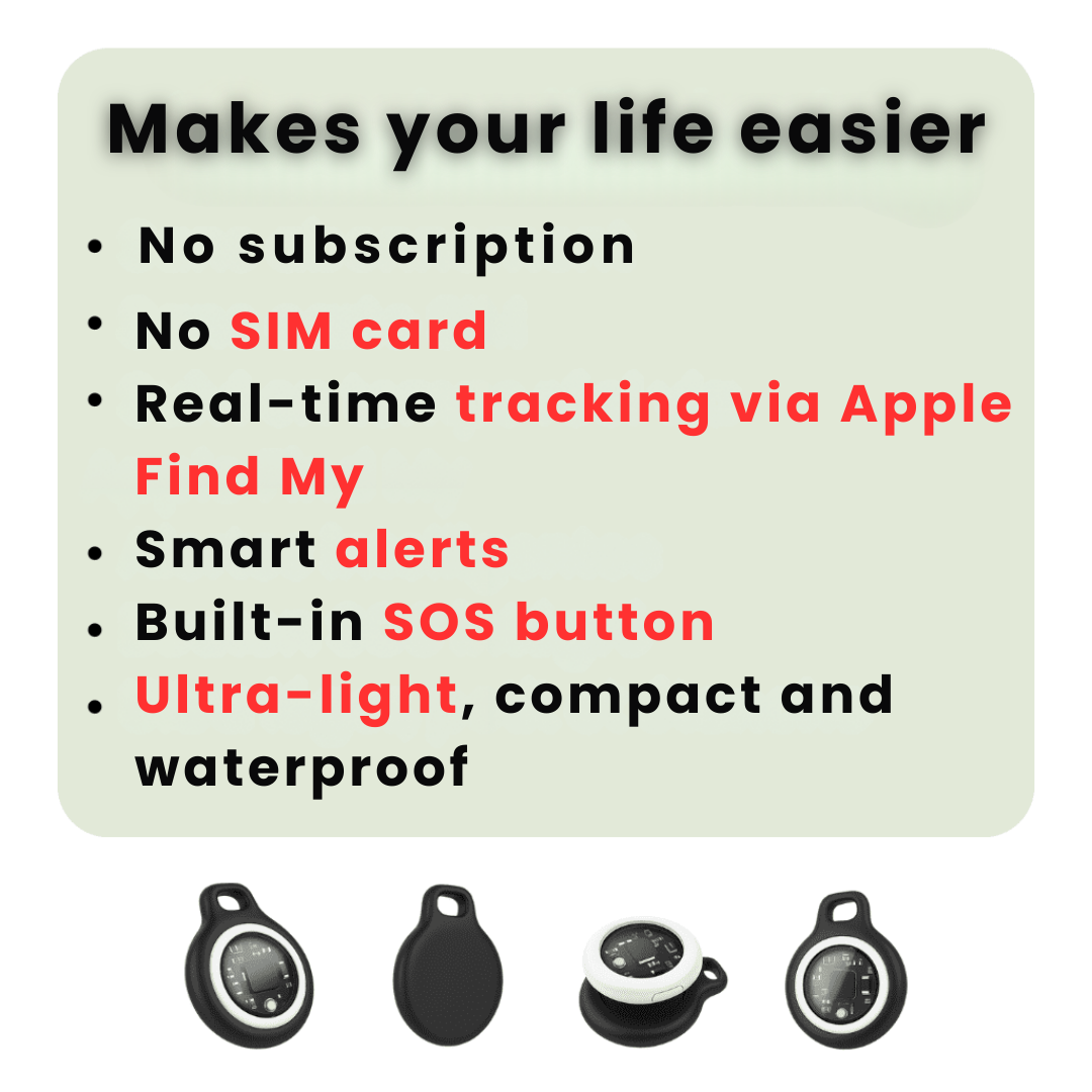 GPS Tracker for Seniors - Real-Time Monitoring, Waterproof & No Subscription Fees for Peace of Mind