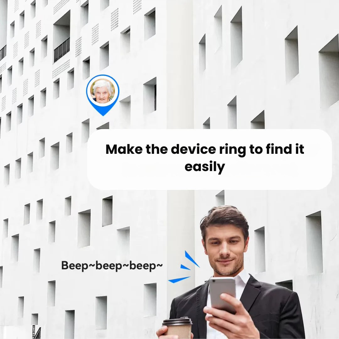 GPS Tracker for Seniors - Real-Time Monitoring, Waterproof & No Subscription Fees for Peace of Mind