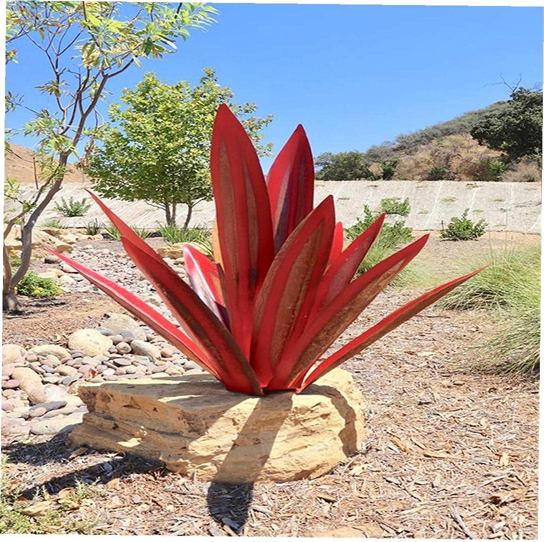 Handcrafted Rust-Proof Metal Agave Garden Sculpture for Indoor & Outdoor Decor