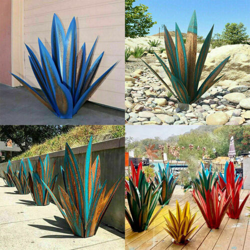 Handcrafted Rust-Proof Metal Agave Garden Sculpture for Indoor & Outdoor Decor