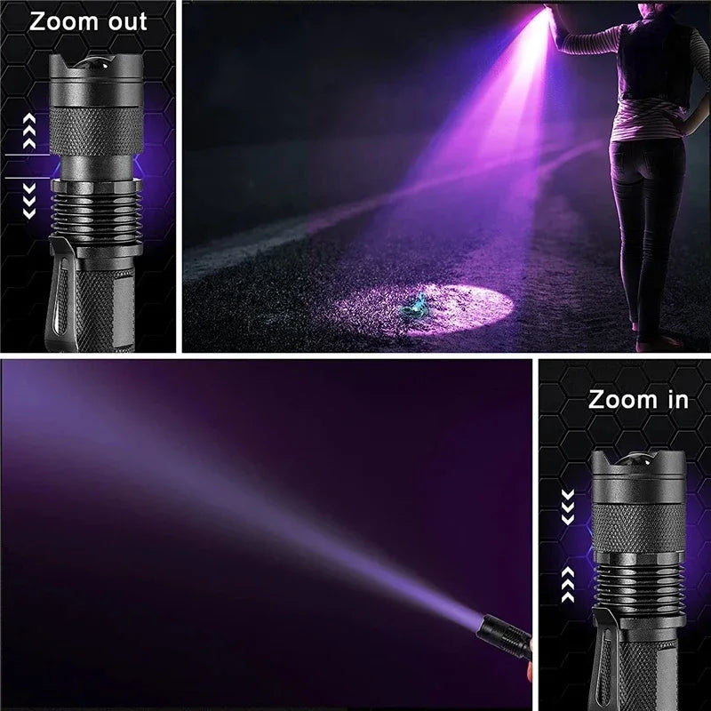 Handheld LED UV Light — 395nm Compact Stain Scanner