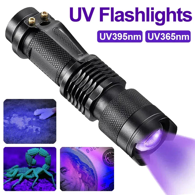 Handheld LED UV Light — 395nm Compact Stain Scanner