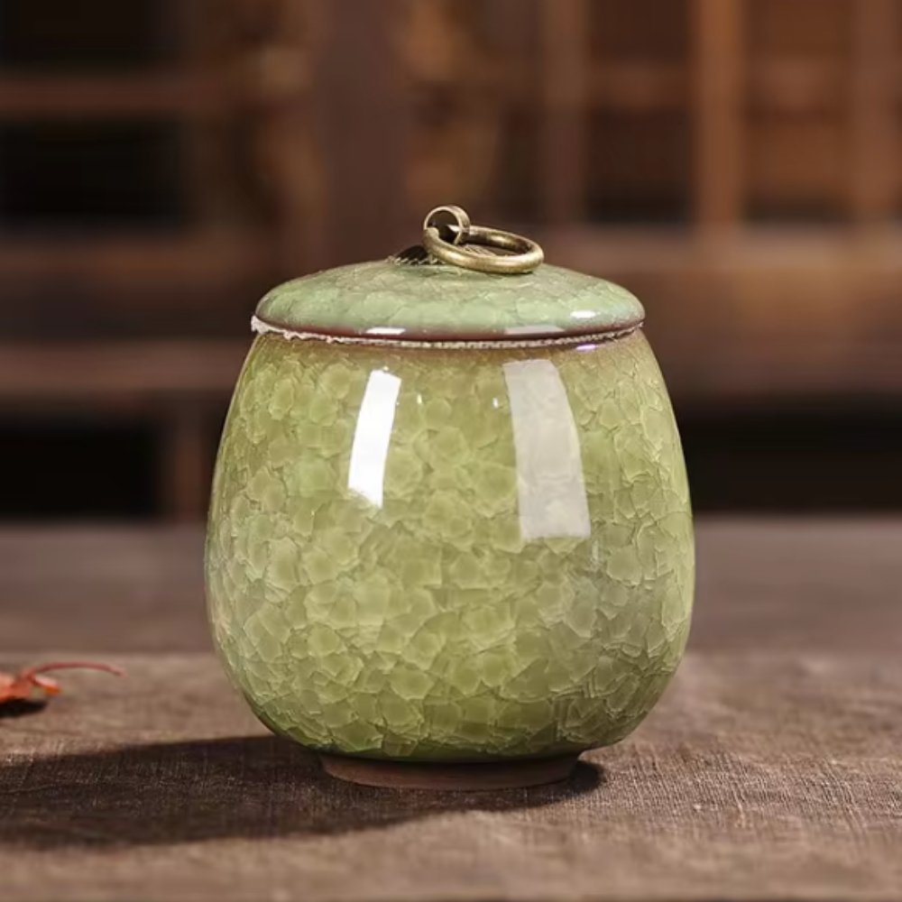 Handmade Cat-Shaped Ceramic Pet Urn