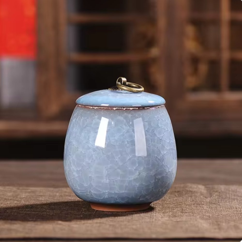 Handmade Cat-Shaped Ceramic Pet Urn