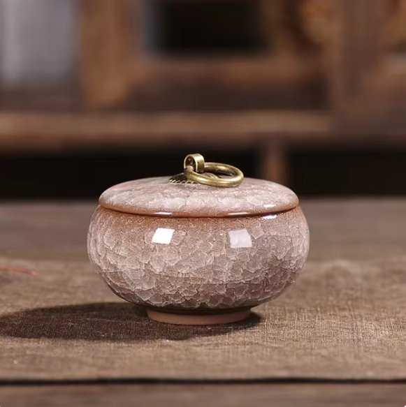 Handmade Cat-Shaped Ceramic Pet Urn