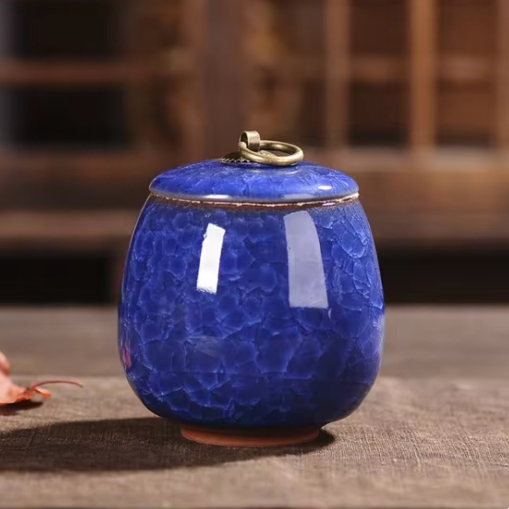 Handmade Cat-Shaped Ceramic Pet Urn