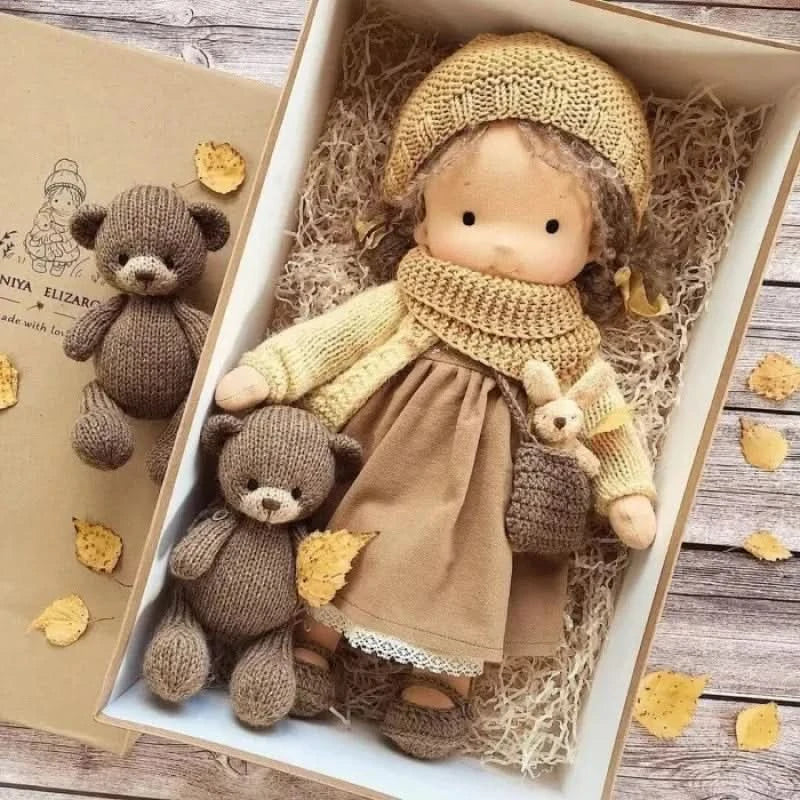 Handmade Cotton Plush Doll – Waldorf-Style Toy