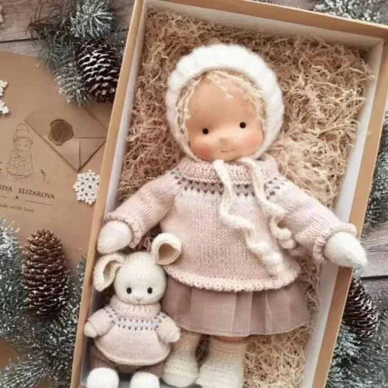 Handmade Cotton Plush Doll – Waldorf-Style Toy