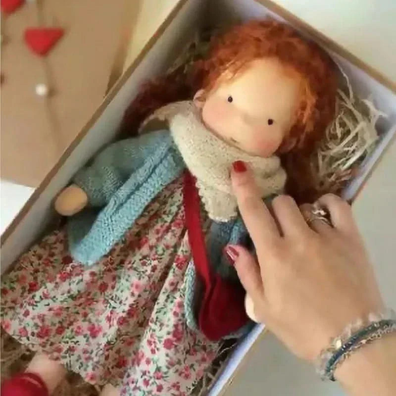 Handmade Cotton Plush Doll – Waldorf-Style Toy